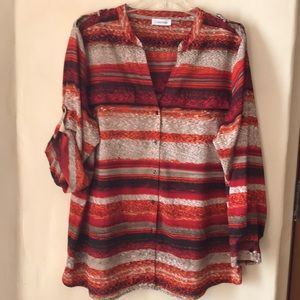 Calvin Klein blouse in perfect fall colors, s 22